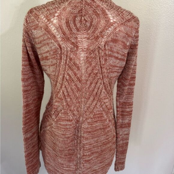 Pink Rose V-Neck Sweater - Warm Rust - Picture 3 of 5